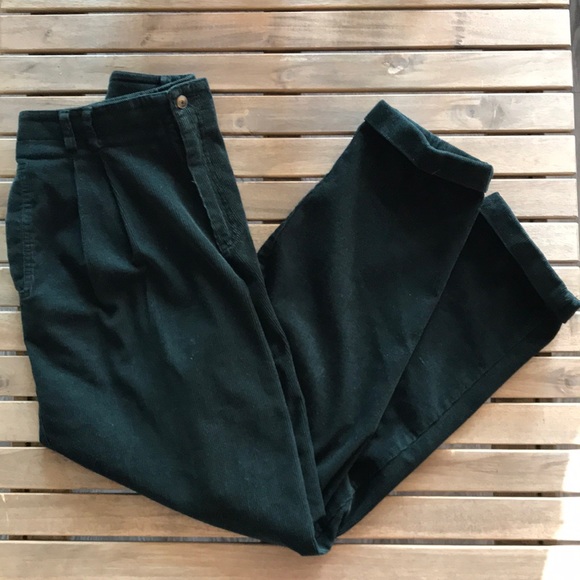 LizSport Denim - High Waisted Corduroy Pants w/ Cinched Waist